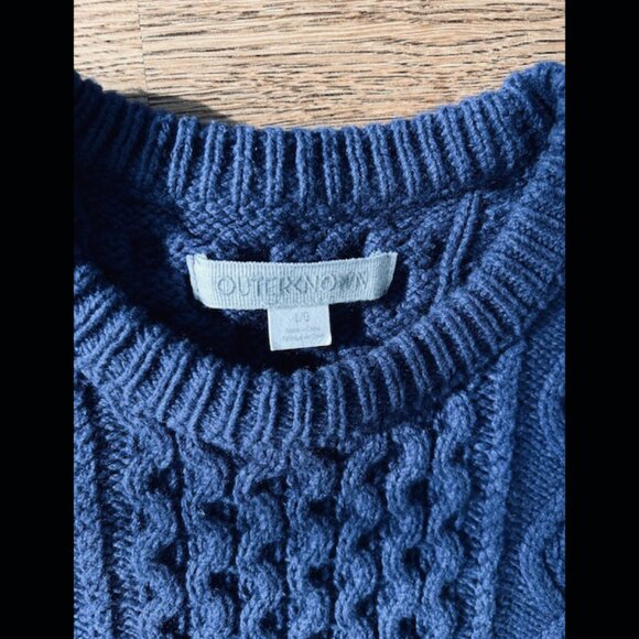 EUC - Outerknown Fisherman Sweater - Large - Navy - Picture 4 of 4